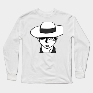Luffy black and white Long Sleeve T-Shirt